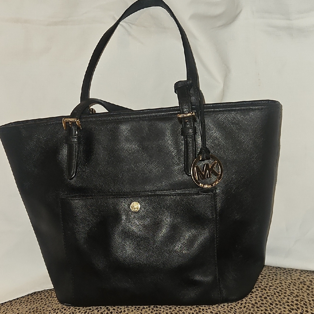 Michael Kors Black Leather Tote